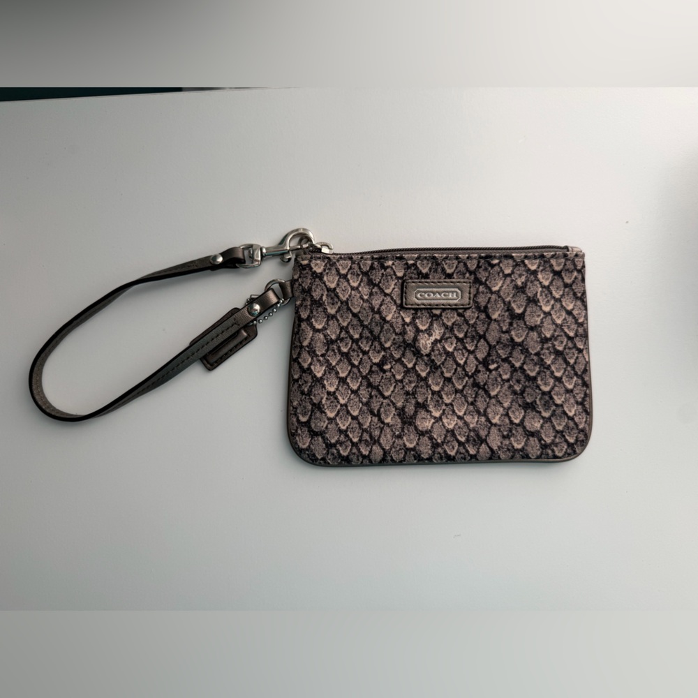 Coach Taylor Snake Print Small Wristlet Style Number 50146.
